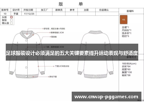 足球服装设计必须满足的五大关键要素提升运动表现与舒适度